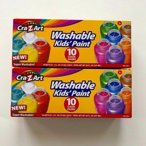 Lot 2 Cra-Z-Art Washable Kids Paint 10 Colors NEW